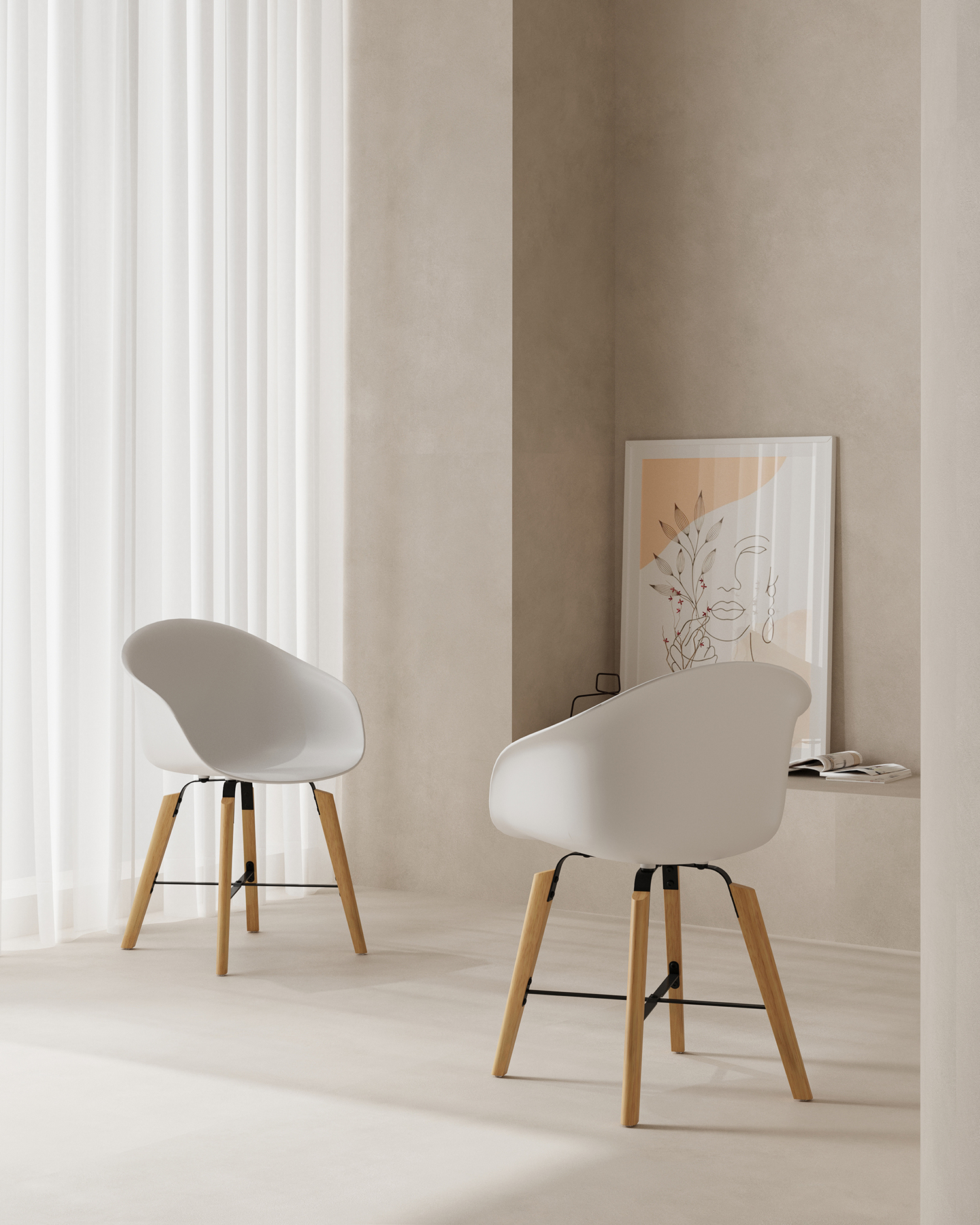 White Crusta Cathedra - cum Armrests White Crusta Cathedra - cum Armrests